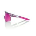 thumbnail image 5 of 100 Percent Speedcraft Tokyo Night Polished Translucent Gray Sunglass with Purple Multilayer Mirror Lens and Durable, Flexible and Lightweight TR90 Frame, 5 of 7