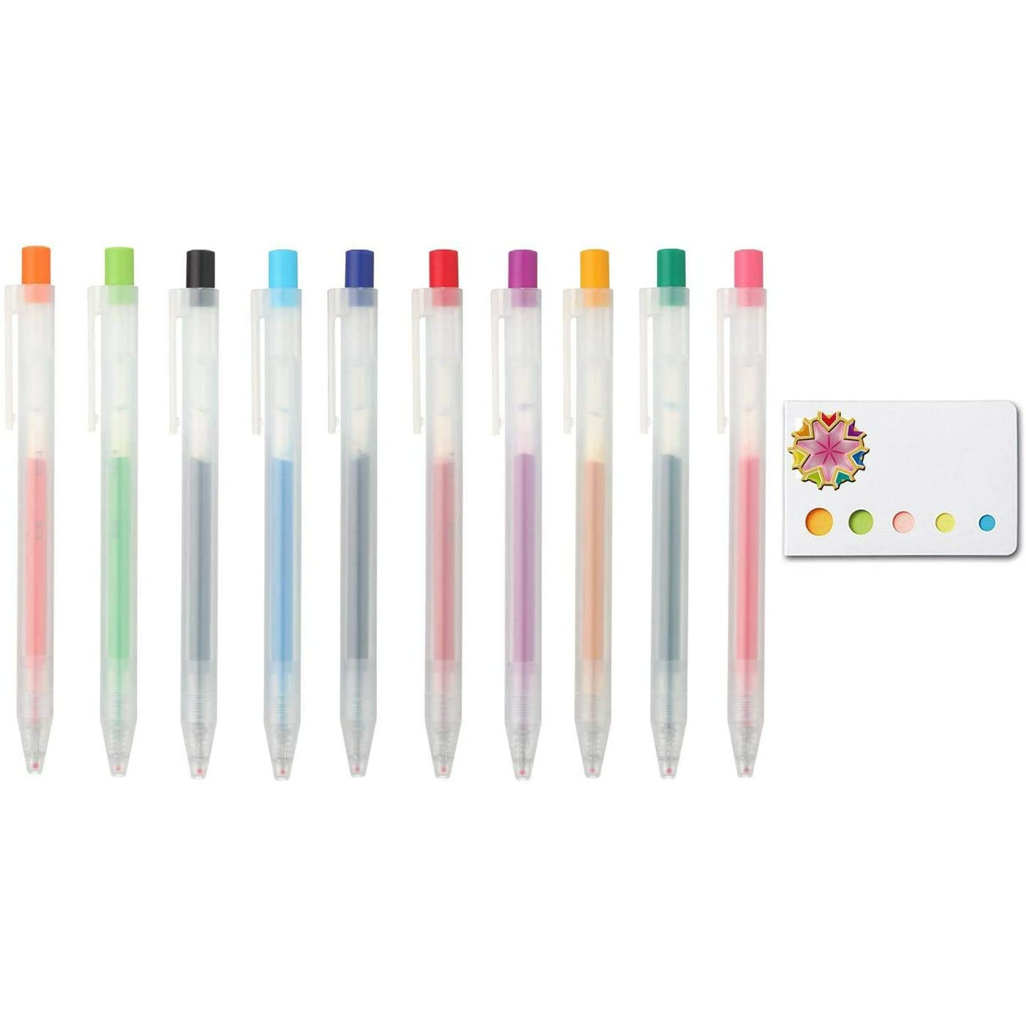Muji Smooth Writing Gel Ink Ballpoint Pen 10colors Set(0.5mm,Knock 