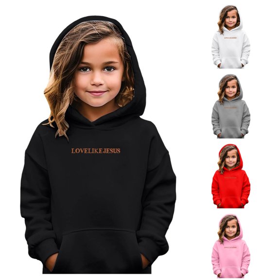 CUZIBR Toddler Graphic Hoodies For Girls Baggy Letter Print Oversized Pullover Sweatshirt With Pocket Long Sleeve School Outdoor Casual Daily Cozy Fall Winter Streetwear,Black,3-4 Years