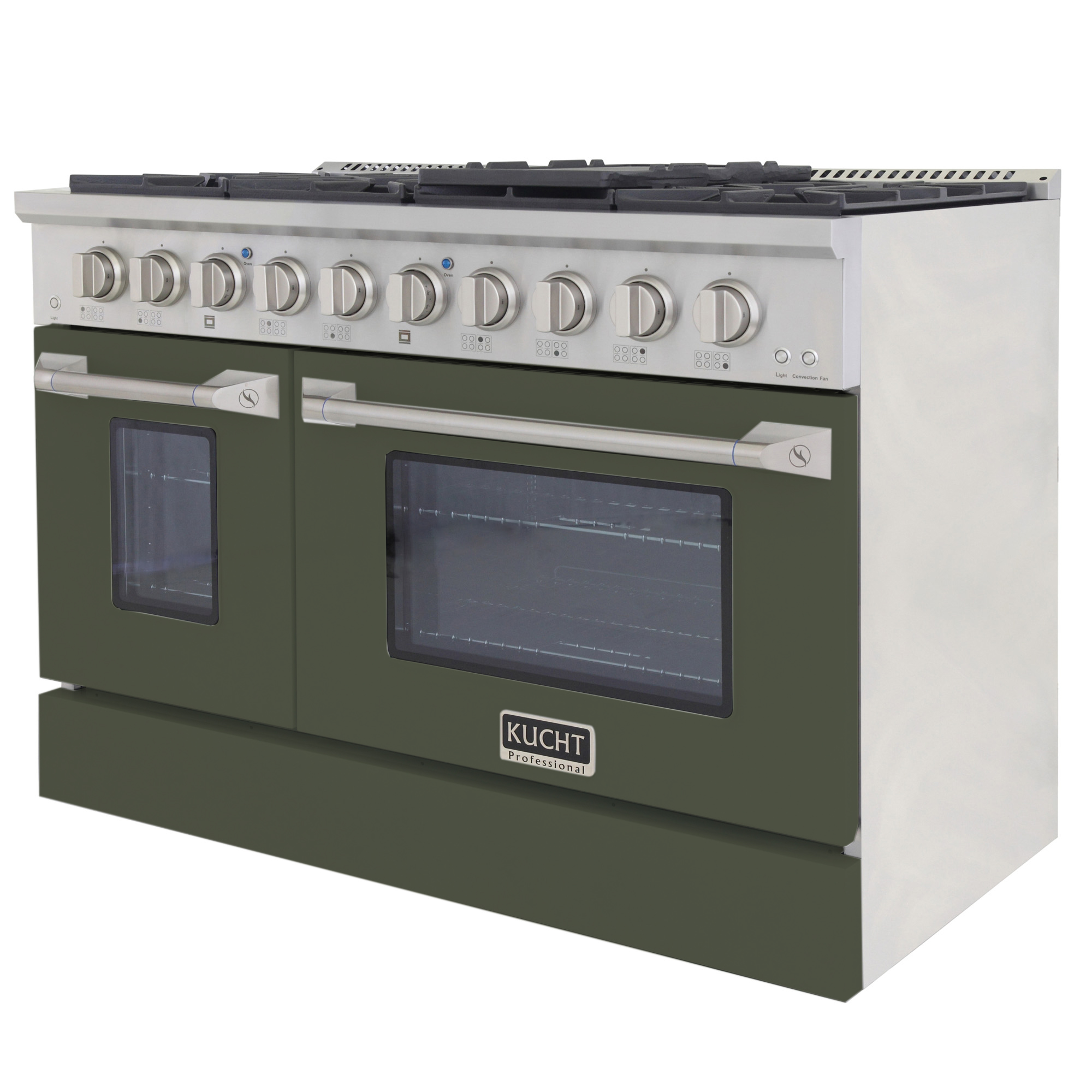 48 in. 6.7 cu. ft. Propane Gas Range with Convection Oven in Olive Green