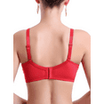 thumbnail image 3 of BIMEI Women's Post Surgery Mastectomy Bra with Pockets Surgical Lace Contour with a Full Profile Wire Free Fashion Everyday Bra 8466,Red,36B, 3 of 7