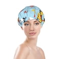 thumbnail image 3 of Easygdp Building Truck Shower Caps for Women, Double Waterproof Layers Shower Cap, Quick Drying Bath Hair Cap Reusable, 3 of 9