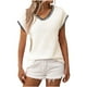 thumbnail image 2 of mfyjkho Tops Para Salir, Camiseta Informal De Manga Corta Con Cuello En V Y Color Liso Para Mujer Tops Para Hacer Ejercicio Para Mujer S, 2 of 8