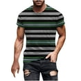 thumbnail image 2 of PNTUTB Fashion Mens Stripes Versatile Basic Short Sleeve Crew Neck Everyday Casual Comfort T Shirts, 2 of 6