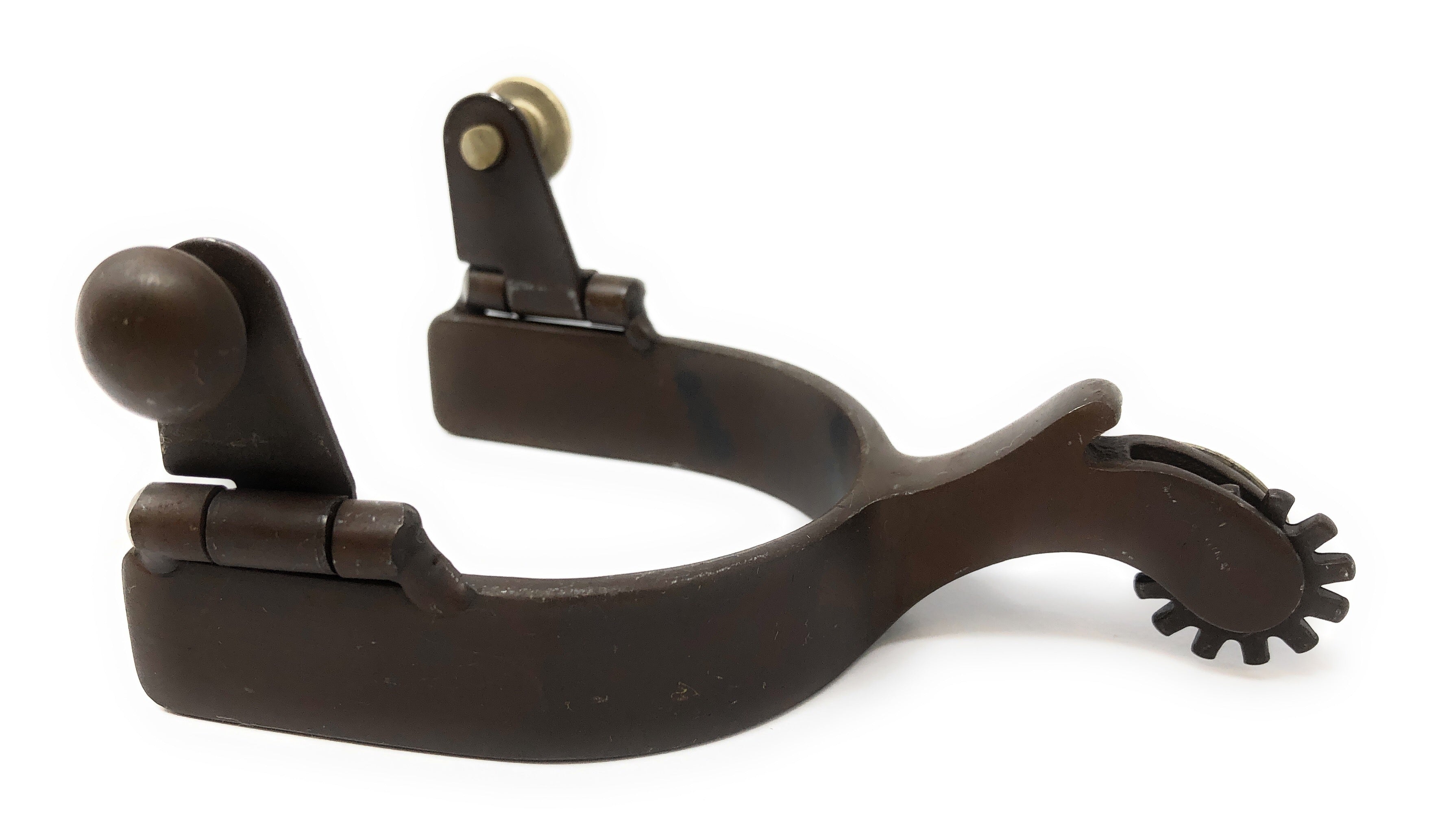 AJ Tack Men's Antique Brown Texas Star Spurs – MPN 259245, UPC 713331039471