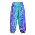 thumbnail image 3 of iiniim Kids Girls Metallic Harem Pants Hip Hop Jazz Street Dance Trousers Athletic Sweatpants Blue 14, 3 of 7