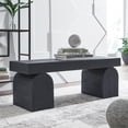 thumbnail image 2 of Signature Design by Ashley Holgrove Accent Bench - Matte Black Solid Wood with Oversized Decorative Legs, 2 of 6