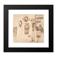 thumbnail image 2 of School of Michelangelo Buonarroti 22x20 Black Modern Framed Museum Art Print Titled - A Figure and Some Architectural Details. (1475-1564), 2 of 5