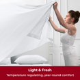 thumbnail image 4 of Juego de sábanas Mellanni Iconic Collection, talla doble, color blanco, 4 of 7