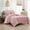 Blush, variant on Nanshing Amerie 3 Piece Casual Stripes Comforter Set, Sage, King