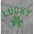 thumbnail image 2 of Saint Patrick's Day Lucky Shamrocks Plus Size Long Sleeve Graphic Tee Shirt Brisco Brands 2X, 2 of 3