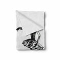 thumbnail image 2 of Ballet Soft Flannel Fleece Throw Blanket, Silhouette of 2 Female Ballerinas in Classic Dresses on Stage Performance Arts, Cozy Plush for Indoor and Outdoor Use, 50" x 60", Black White, by Ambesonne, 2 of 6
