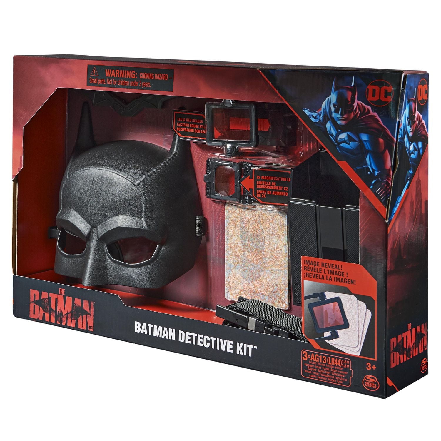 DC Comics, Jouet et accessoires pour jeu de rôle interactif Batman Detective Kit, Pièce à collectionner du film Batman, Jouet pour garçons et filles à partir de 4 ans