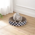 thumbnail image 3 of THE LICKER STORE Nelson 20.13" Modern Cardboard Round Bowl Cat Scratcher with Catnip, Peony, CSR1010C, 3 of 6