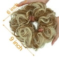 thumbnail image 3 of Pony Tail Hair Extension Bun Big Wave Curls Hairpiece Wrap Chignon Scrunchie Synthetic Hair for Women, 3 of 7