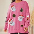 thumbnail image 3 of Sudadera con capucha y parches de purpurina navideña, camiseta vintage, ropa de calle de manga larga ajustada estilo Harajuku, camiseta para mujer, otoño e invierno 2024, 3 of 5