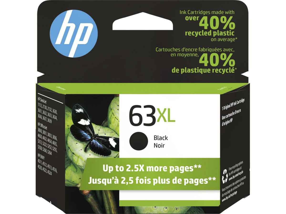 Original HP 63XL Black and 63 Standard Tricolor (Cyan, Yellow