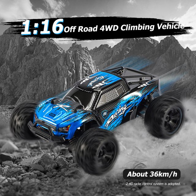 Q122-A 1/16 2.4GHz 4WD RC Crawler Car Toys 36km/h Vehículos todoterreno (Verde) Likrtyny Para estrenar