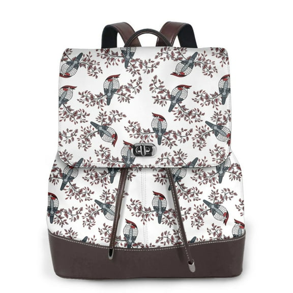 Goofa Bird for Leather Backpack Purse for Women Fashion Multipurpose Design Handbag Ladies Shoulder Bags Travel Backpack