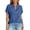 Blue, variant on ChoXxx Women's Loose Short Sleeve V Neck Multicolor Block Summer Top Purple M