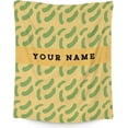 thumbnail image 1 of LHSHID Personalized Pickle Blanket Gifts with Name Text Funny Throw Blanket for Adults Kids Lightweight Plush Soft Cozy Warm Flannel Blankets for Bed Couch, 1 of 8