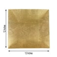 thumbnail image 3 of Efavormart Pack of 6 - 12" Square Wooden Textured Acrylic Charger Plates - Gold Plate for Wedding, Party, Event, Banquet, Dinner plates Chargers, 3 of 10