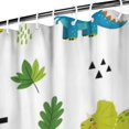 thumbnail image 3 of White Cartoon Dinosaurs Motivational Pattern Shower Curtain 72"x84" ,Bathroom Decorative Shower Curtains Set with 12 Hooks,Modern Waterproof Washable Shower Curtain, 3 of 6