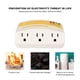 thumbnail image 3 of 3 Outlet Power Strip Surge Protector, 1440W Protector de Sobretensions Electrónicas Universales Ee. Uu. Conectacia de Sobrecarga de 120 V para refrigerador, 3 of 7