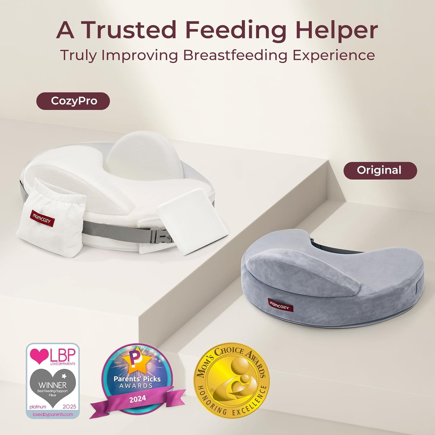 Momcozy CozyPro Nursing Pillow for Mom Breastfeeding - Ergonomic