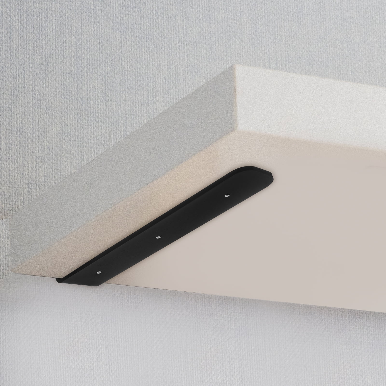 SOPOTUTU 2pcs Black Floating Shelf Support for Office Cold Rolled Steel Heavy Duty