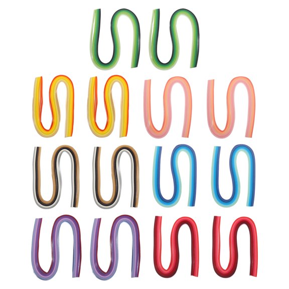 1680pcs Rainbow Quilling Strips Paper 3/16"(5mm) 21"(53cm) Origami Paper Quilling Strip for Art Craft,7 Colors