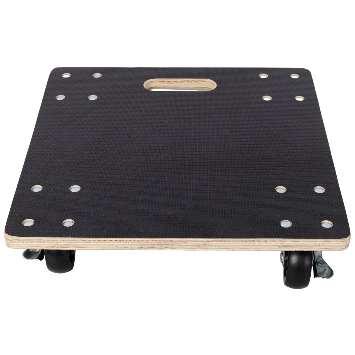 LuckyNote 15"x15" Furniture Moving Wooden Dolly Set of 2, Heavy Duty Rolling Mover with 2 Brake Wheels, Supports 1320 lbs – Black