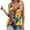 Yellow, variant on Aoochasliy Tank Tops for Women Women's Fashion Casual Comfortable Sling Printing Sleeveless V-Neck Top Blouse