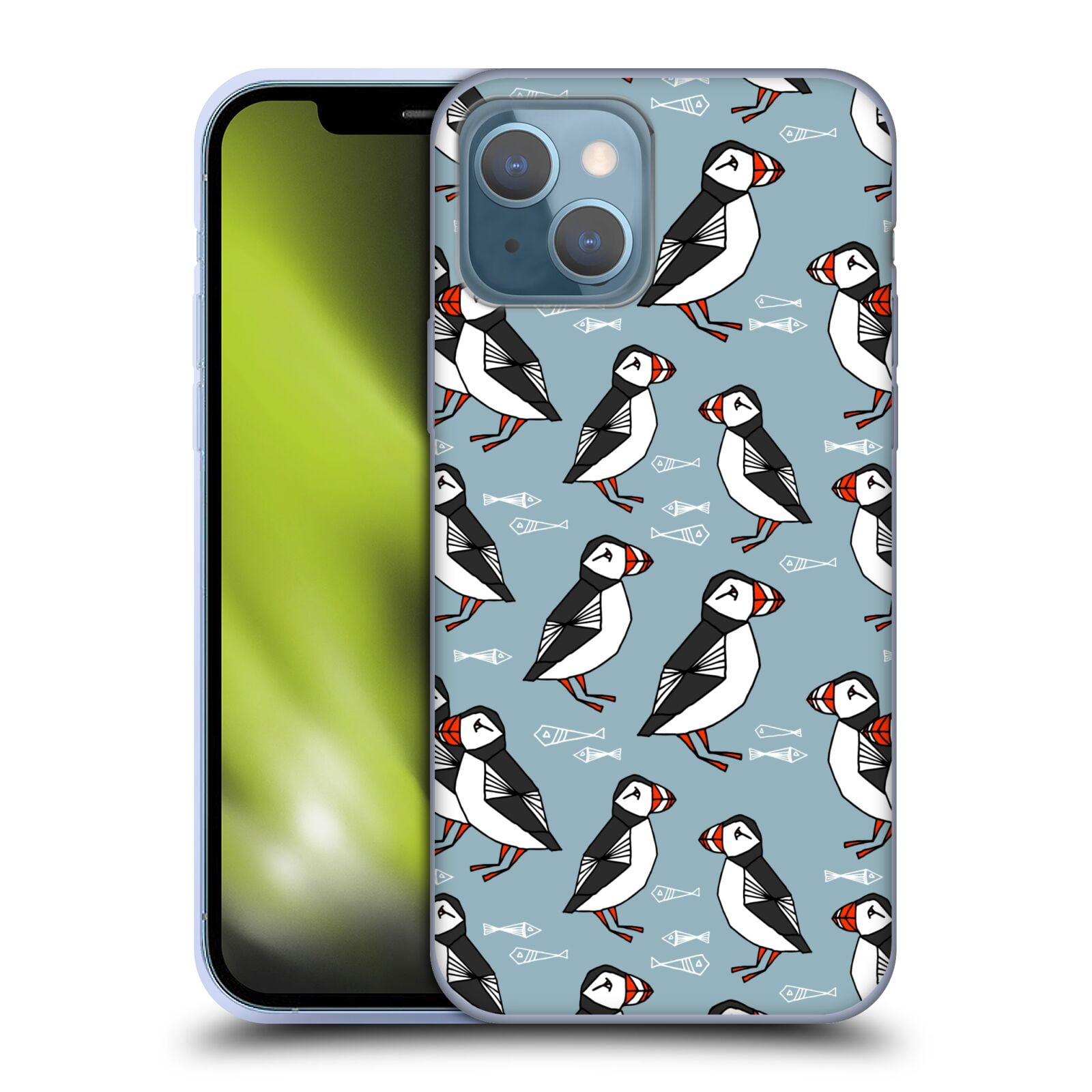 Head Case Designs Officially Licensed Andrea Lauren Design Birds Puffins Soft Gel Case Compatible with Apple iPhone 13