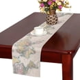 thumbnail image 2 of MKHERT Old Stained World Map Table Runner Home Decor for Kitchen Dining Wedding Party 16x72 Inch, 2 of 3