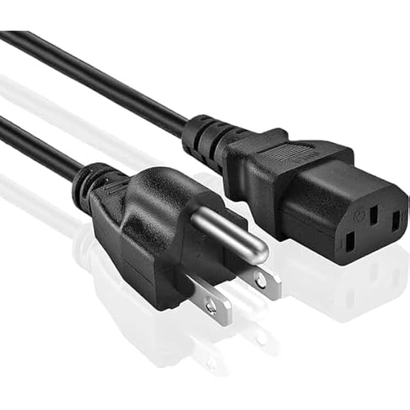 Quyaojz Universal AC Power Cord - 6ft. 3 Prong PC Power Cable Replacement for Computer, Monitor, Scanner, Printer, TV- IEC 320 C13 to NEMA 5-15P- 18awg, 125V 10 Amp (10-FEET)