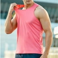 thumbnail image 4 of Hot days, bold styles YLSDY Men's Solid Tank Top Quick Dry Trendy Summer Workout Muscle Sleeveless Shirts for Swim Beach Bodybuilding Watermelon Red S, 4 of 7