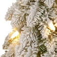 thumbnail image 3 of 3 ft. Pre-Lit Artificial Downswept Forestree Slim Christmas Tree, Green, Clear Lights, Flocked, 3 of 6