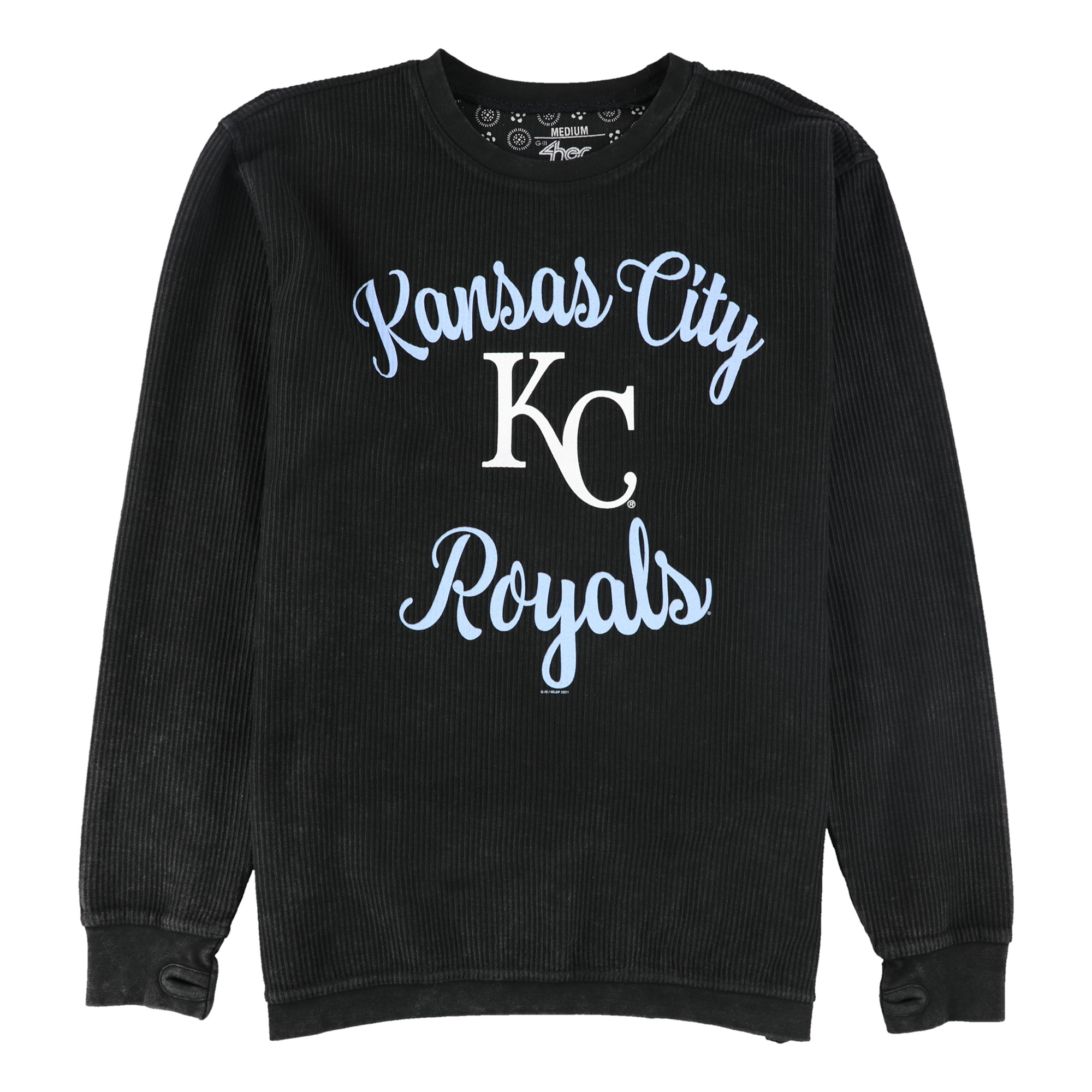 G-III Sports T-Shirt Graphique KC Royals pour Femmes, Noir, Grand