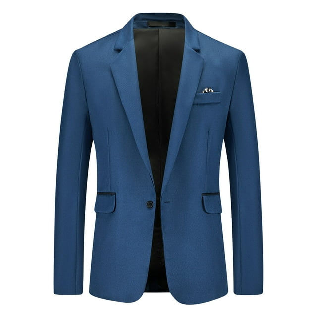 TIMIFIS Mens Suit Jacket Casual Solid Dress Jacket Daily One Button Business Blazer Formal Wedding Prom Blazer