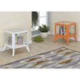 thumbnail image 3 of Furniture of America Liam Contemporary Glass Side Table, Orange, 3 of 4