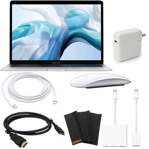 Apple Macbook Air Bundle 13 Inch Retina Display 1 6ghz Dual Core 8th Generation Intel Core I5 8gb Ram Ssd Touch Id Plus Magic Mouse 2 And More 128gb Silver Walmart Com Walmart Com