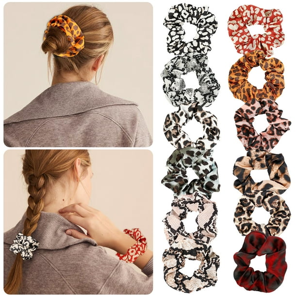 12PCS Hair Scrunchies Elastic Hair Ties Scrunchy Hair Bands Ropes Scrunchie  Set for Women Girls 