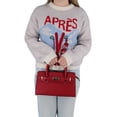 thumbnail image 4 of CTM  Pebble Grain Handbag Purse with Removable Crossbody Strap (Women), 4 of 6