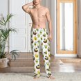 thumbnail image 2 of Kdxio Funny Avocado In Mexican Clothes Pattern Men's Pajama Pants, Elastic Waist with Drawstring and Pockets, Comfortable Loungewear-Large, 2 of 6