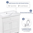 thumbnail image 4 of Miekor Furniture 30" Bathroom Vanity with Sink, Bathroom Cabinet with Two Doors and One Drawer, White B5A0213, 4 of 12