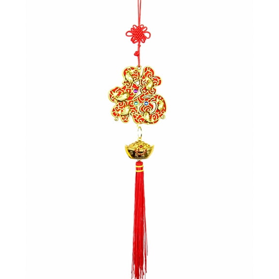 New Year Charm - Fu(good luck) character and Gold Ingot