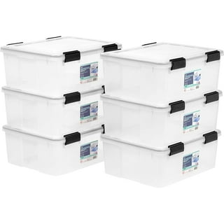 87 Qt. Weather Tight Store It All Storage Bin in Black (Pack of 4