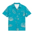 thumbnail image 5 of QINGFSAP Kids Girls Boys Hawaiian Printed Lapel Short Sleeve Shirt Casual Breathable Summer Tops for 3鈥?5T, 5 of 8