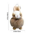thumbnail image 5 of Yooshoverk Rabbit Keychain, Furry Plush Pendant, Cute Car Key Decor, Small, Backpack Travel Accessory, 5 of 7